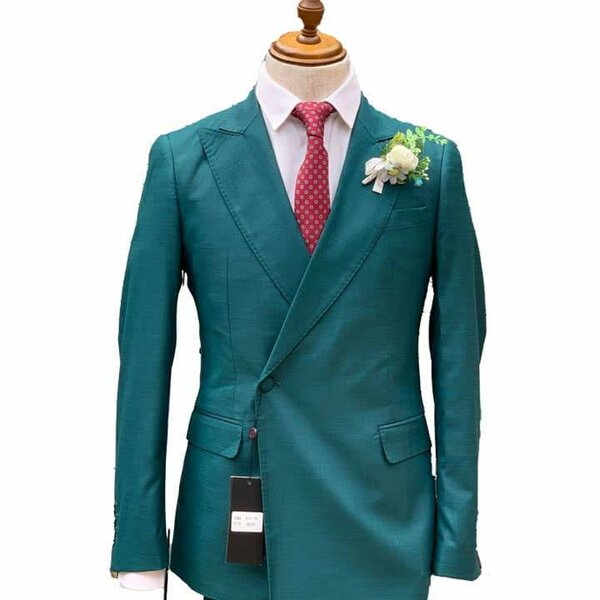 Costume croisé haut de gamme pour homme