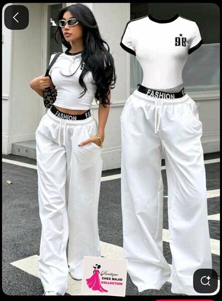 Ensemble jogging blanc femme