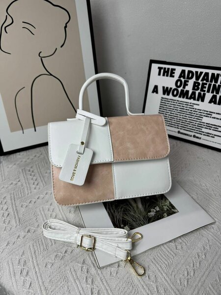 Sac à main bicolore chic