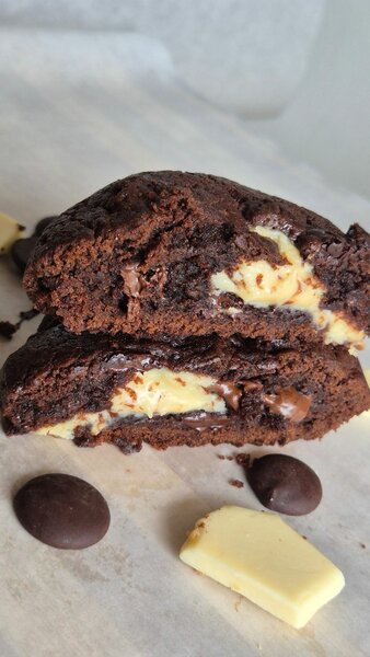 Cookie chocolat blanc cœur fondant