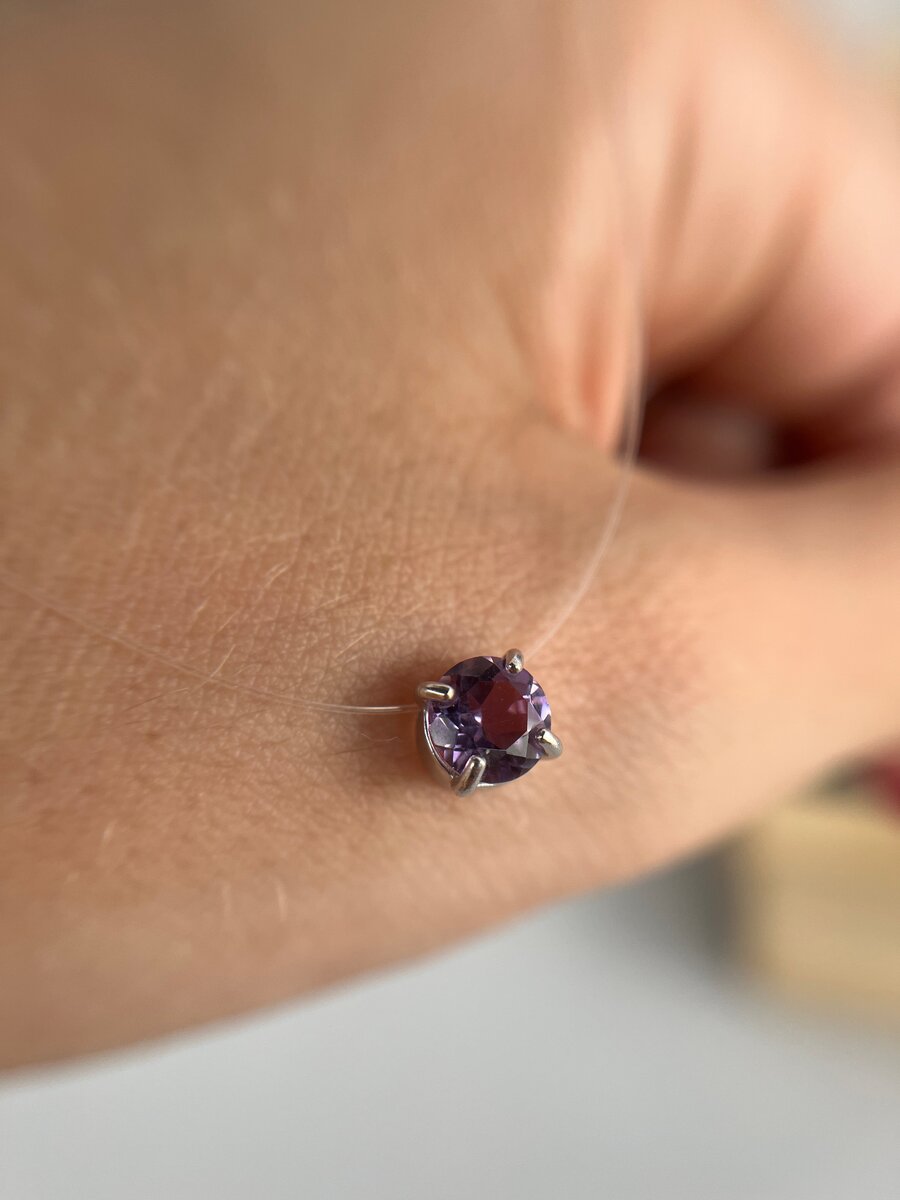 Collier avec améthyste violett