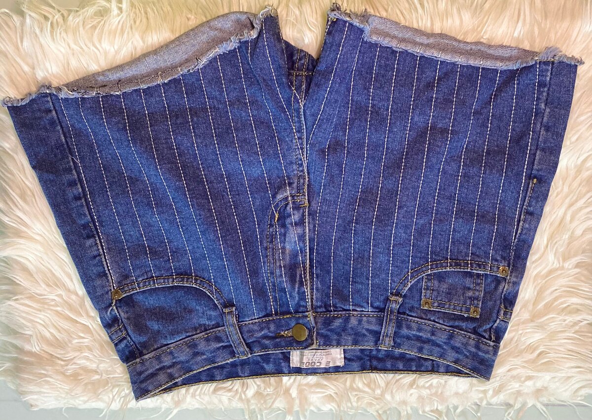 Jupe en jean recyclé vintage