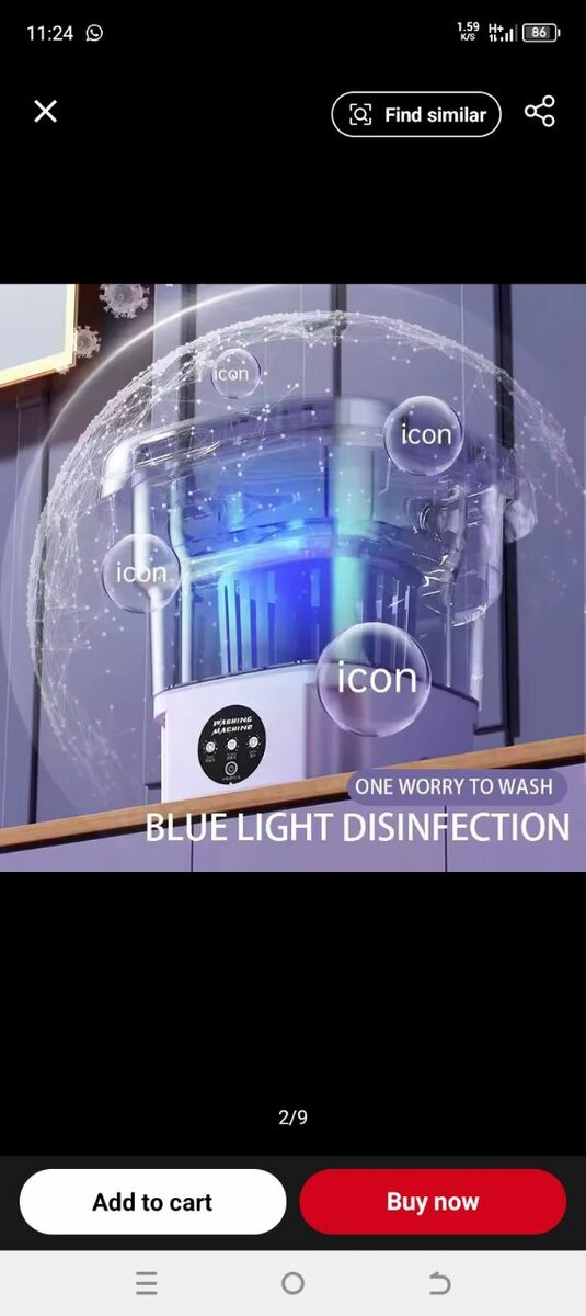 Foldable washing machine