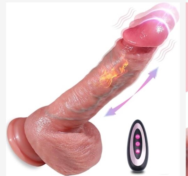 Vibromasseur réaliste chauffant