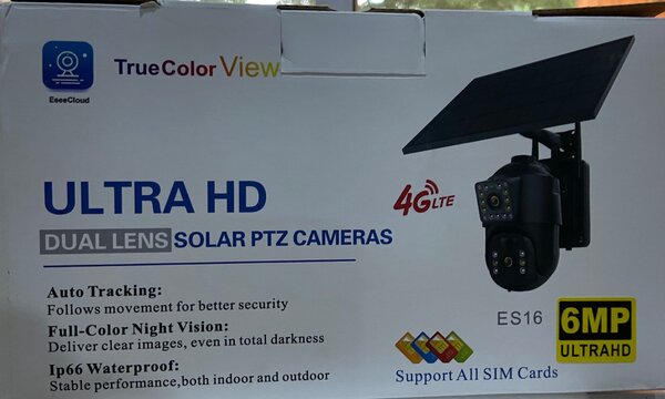 Double lens 4G SIM card outdoor camera