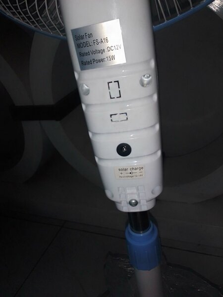 Hybrid fan (zesco/solar powered)