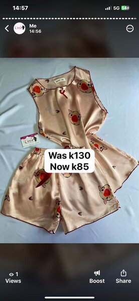 ensemble de nuit (short + T-shirt)