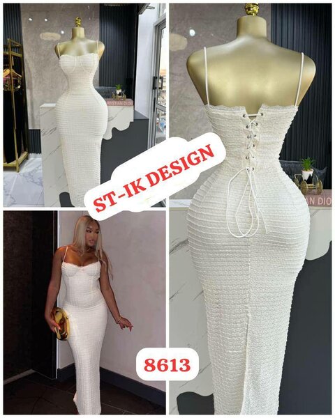 Robe Moulante Blanche Élégante