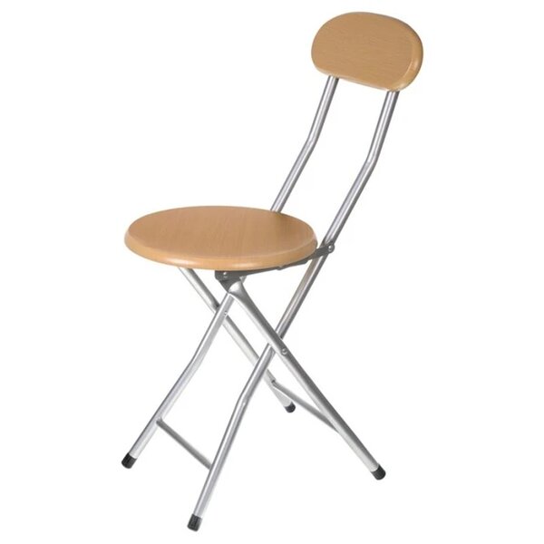 Chaise pliante compacte en bois et métal