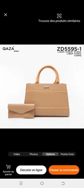 Ensemble Sac à Main Qaza Élégant