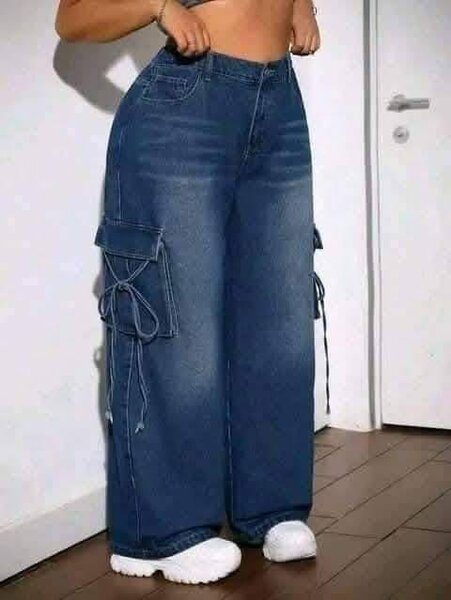 Jeans larges décontractés femme