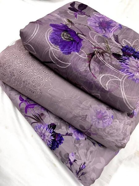 Printed lawn suit