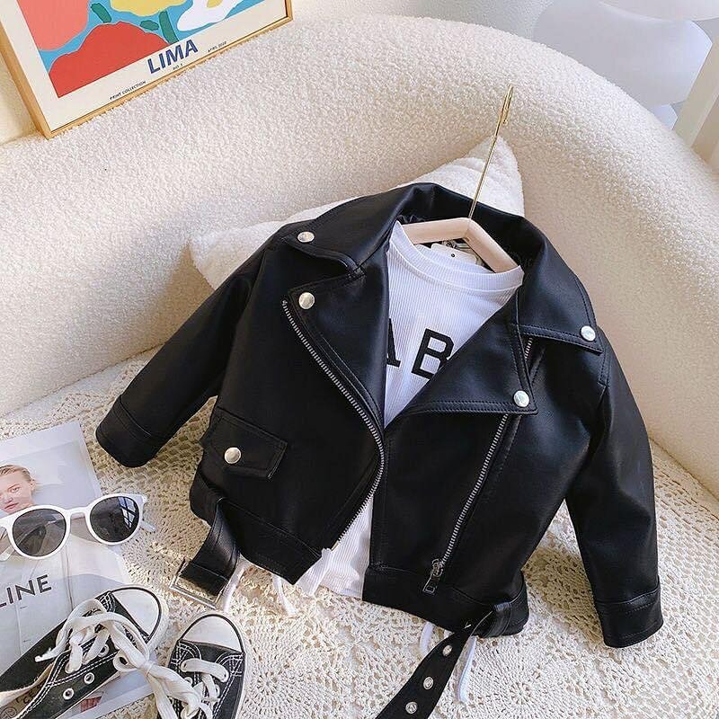 Kids Faux Leather Biker Jacket