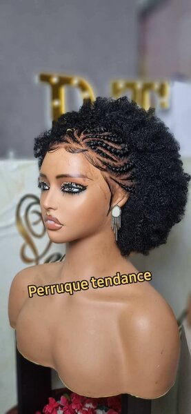 Perruque Afro avec Tresses
