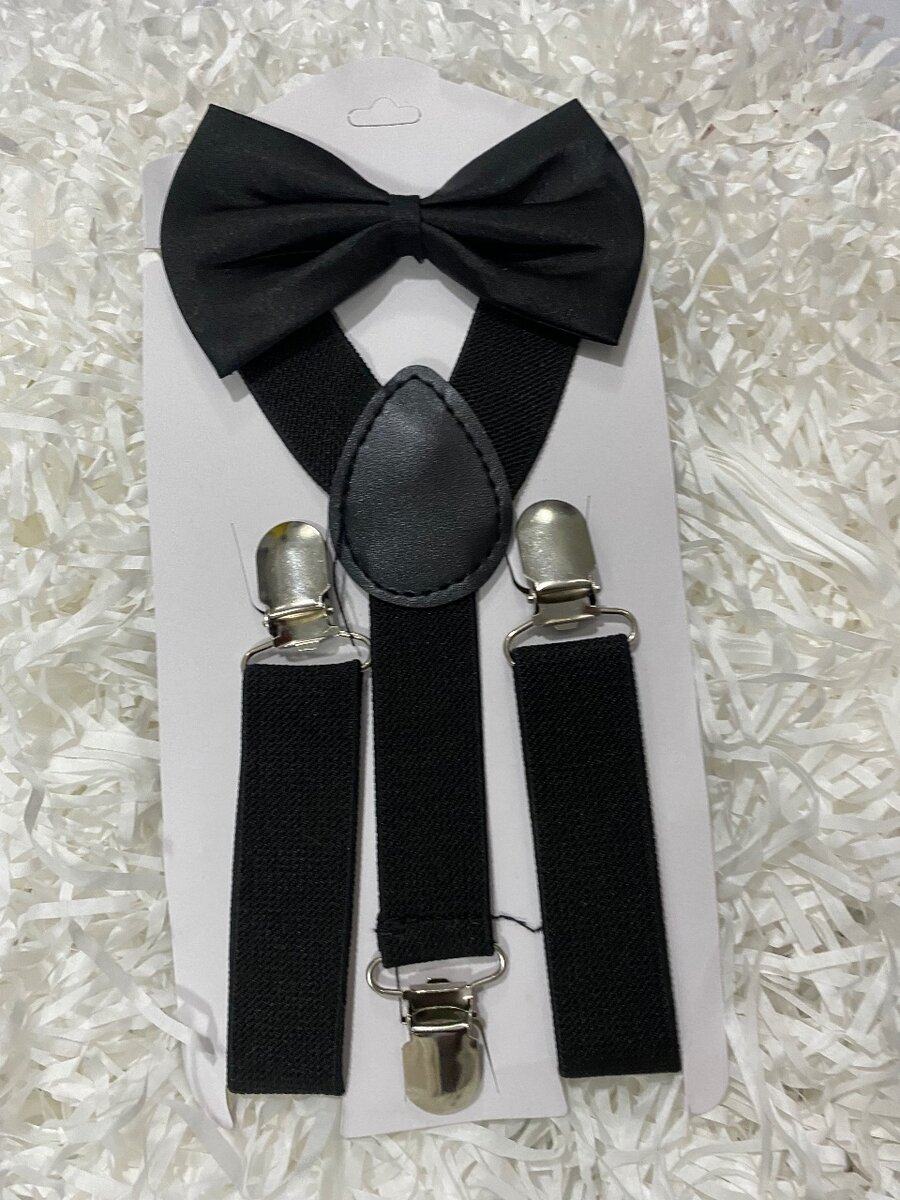 Kids bow tie and suspenders