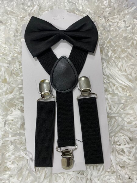 Kids bow tie and suspenders