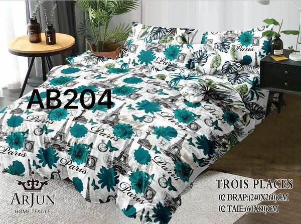 Deux draps de trois places et