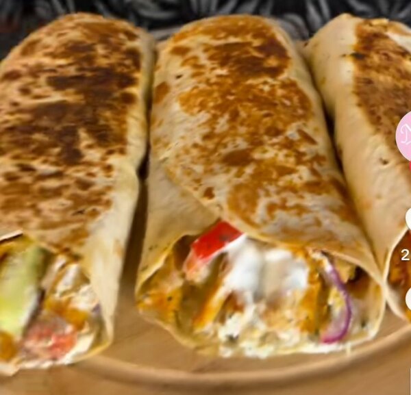 Wraps poulet grillé, frites