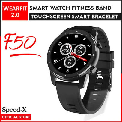 SpeedX Smart Watch F50 Fitness Tracker Watch 2021 Collection - Touchscreen Round Dial