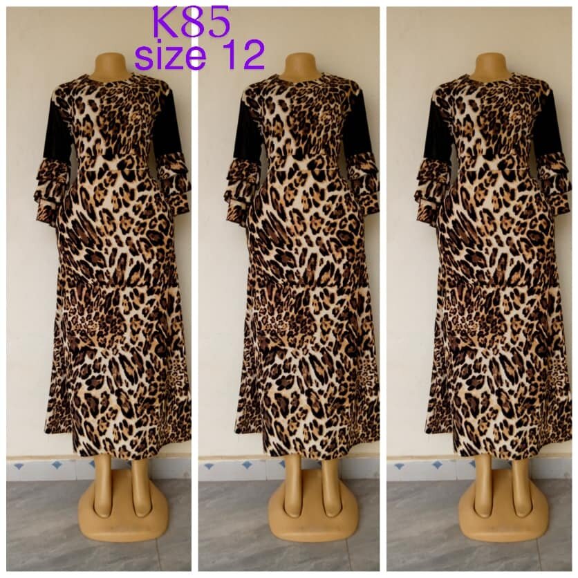 Leopard print maxi dress size 12