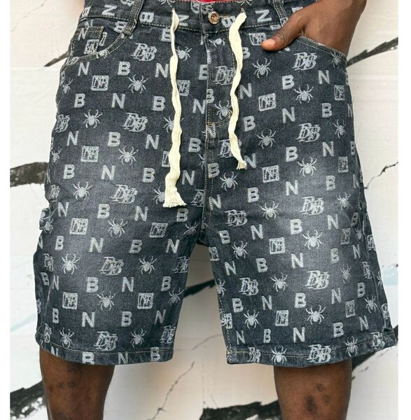 Shorts en denim imprimés homme