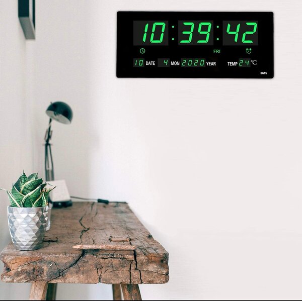 Grand écran Horloge Murale Numérique Affichage Bureau Heure