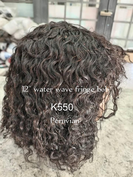 Straight ear to ear wig