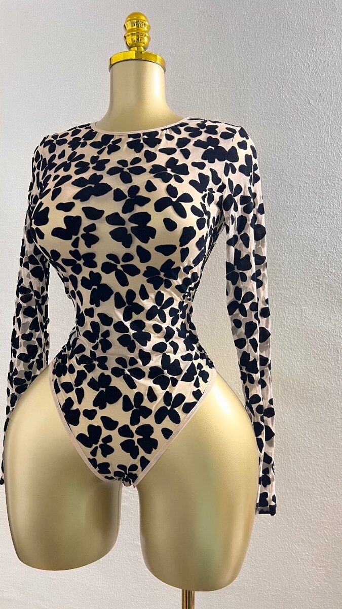 Body à manches longues floral