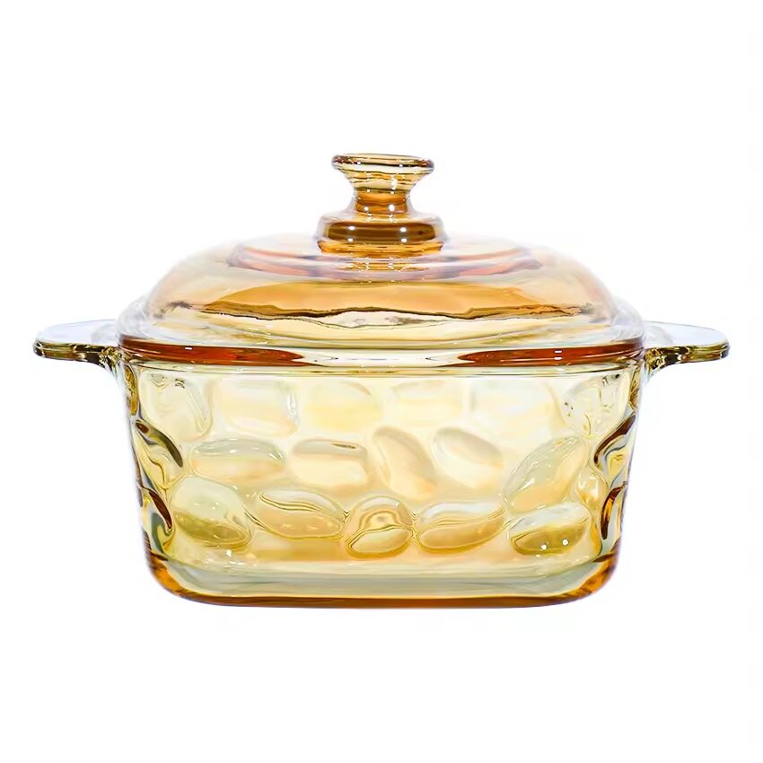 Cocotte en verre avec couvercle