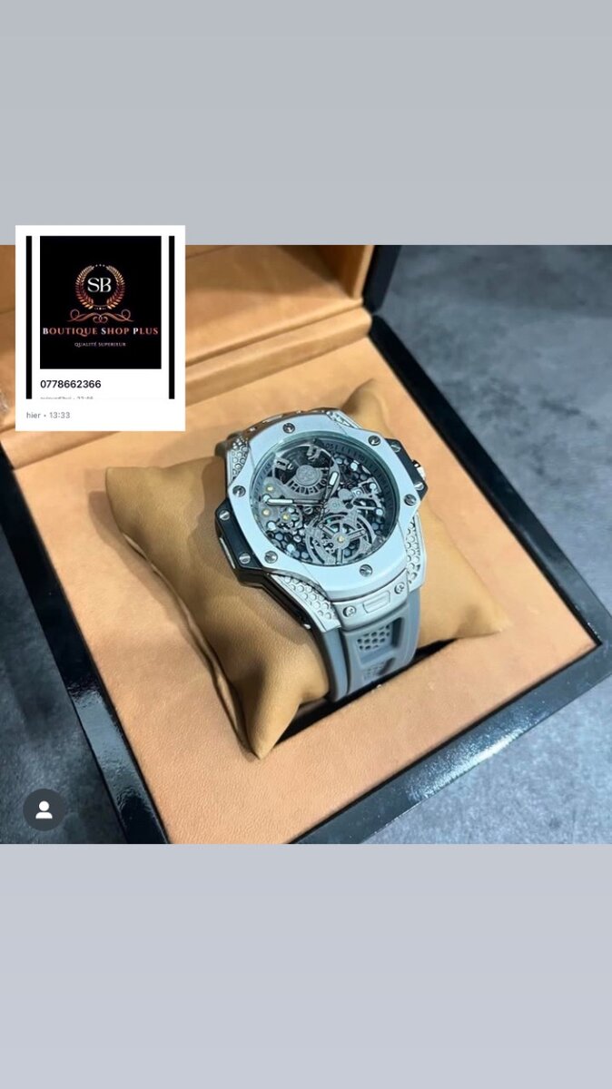 Montre hublot authentique avec sa boîte