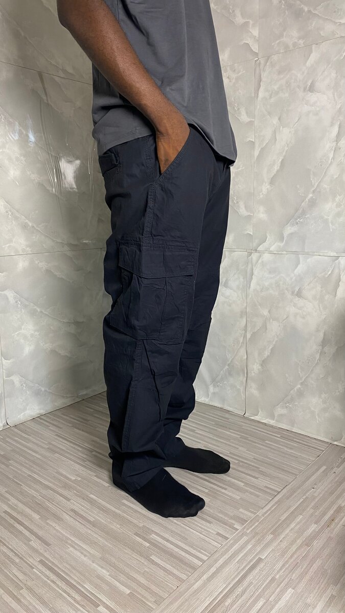 Pantalon cargo noir homme