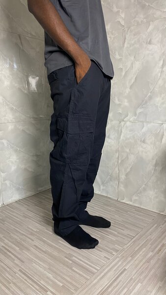 Pantalon cargo noir homme