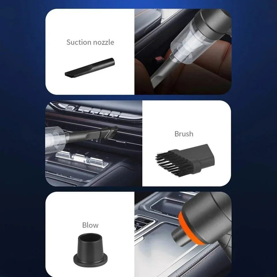Wireless Car Vacuum Cleaner 6000Pa Cordless Handheld Cleanin