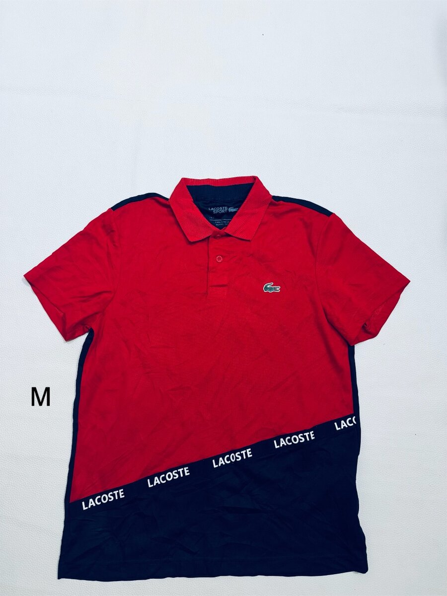 Polo rouge Lacoste homme