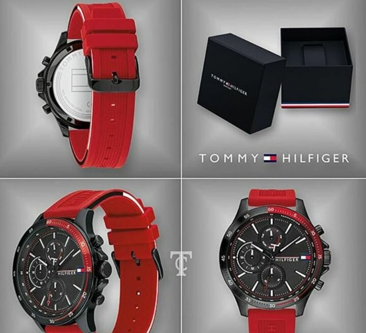 Montre Chronographe Homme Rouge