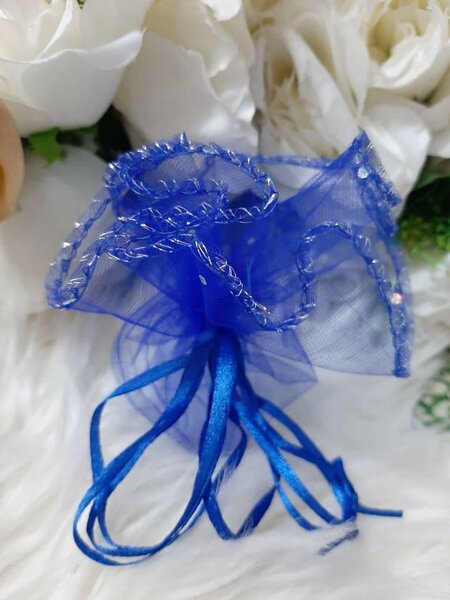 Tulles à cordes bleu roi