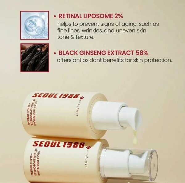 SEOUL 1988 SERUM retinal liposome 2%+black ginseng
