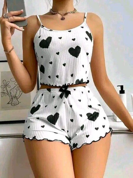 Ensemble Pyjama Cœur Femme