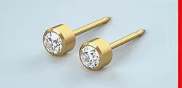 Boucles d'oreilles en or avec zircon