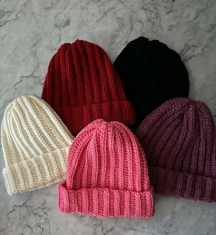 Bonnet tricoté multicolore