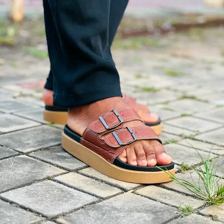 Sandales confortables en cuir pour hommes