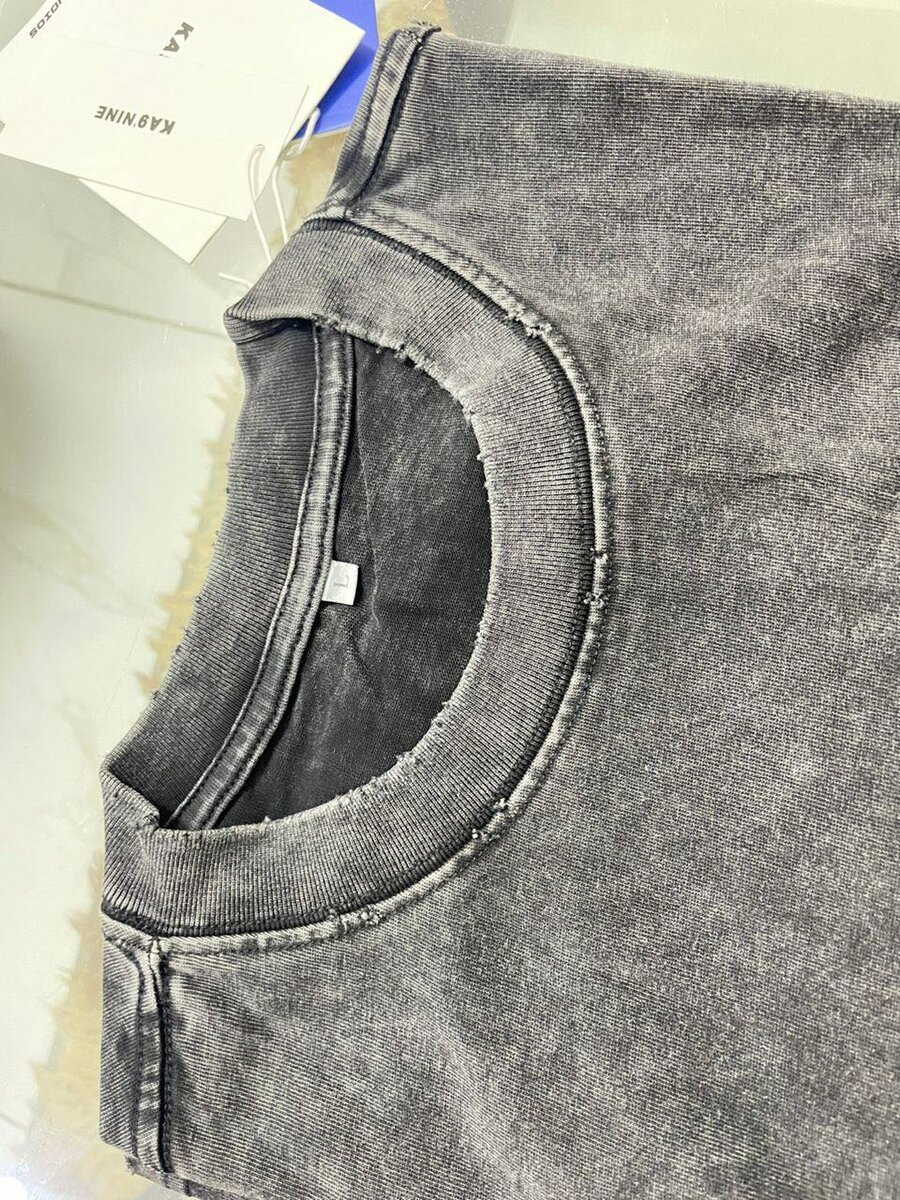 TEE SHIRT ACIDE UNICOLORE 100% COTON LOURD