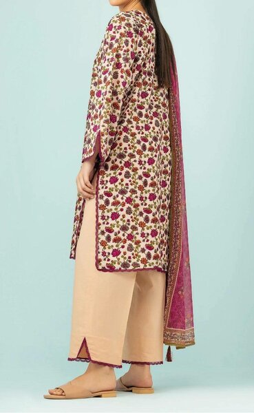 3 Pc Women's Unstitched Print