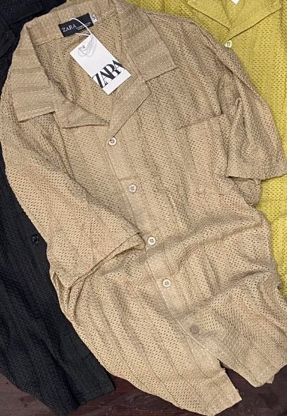 Zara Shirts for men in beige