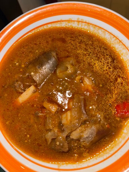 Soupe pattes de bœuf /riz