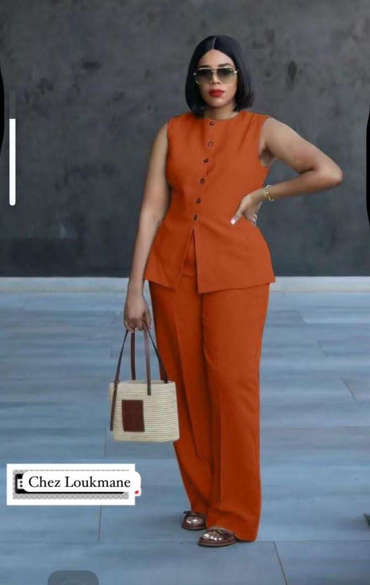 Tailleur Femme Élégant Orange