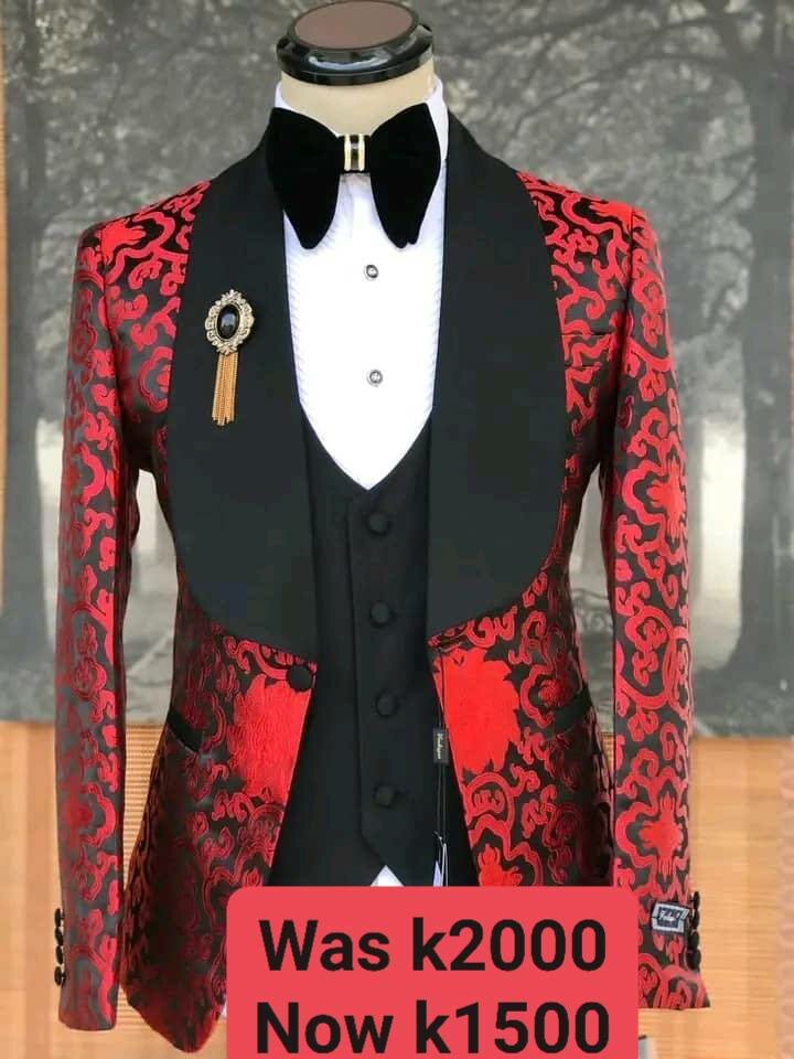 red men's suit