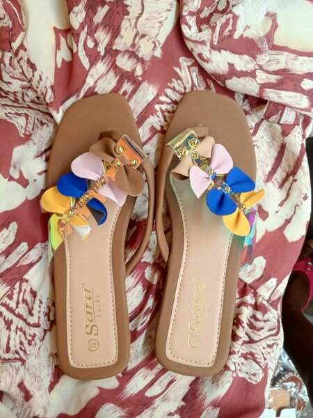 Ladies down slippers