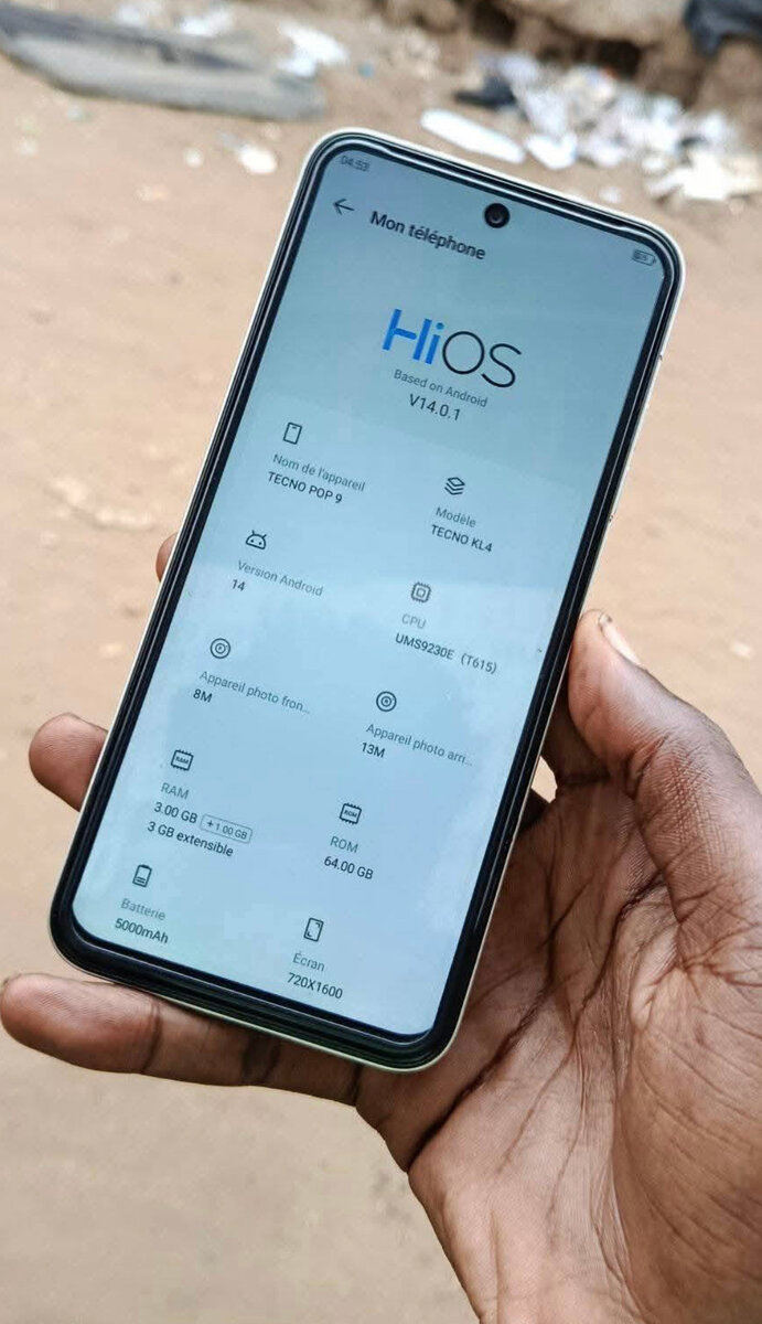 Smartphone Infinix moderne