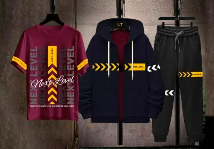 A&S Foulk Jacket Style 3-Pcs Tracksuit